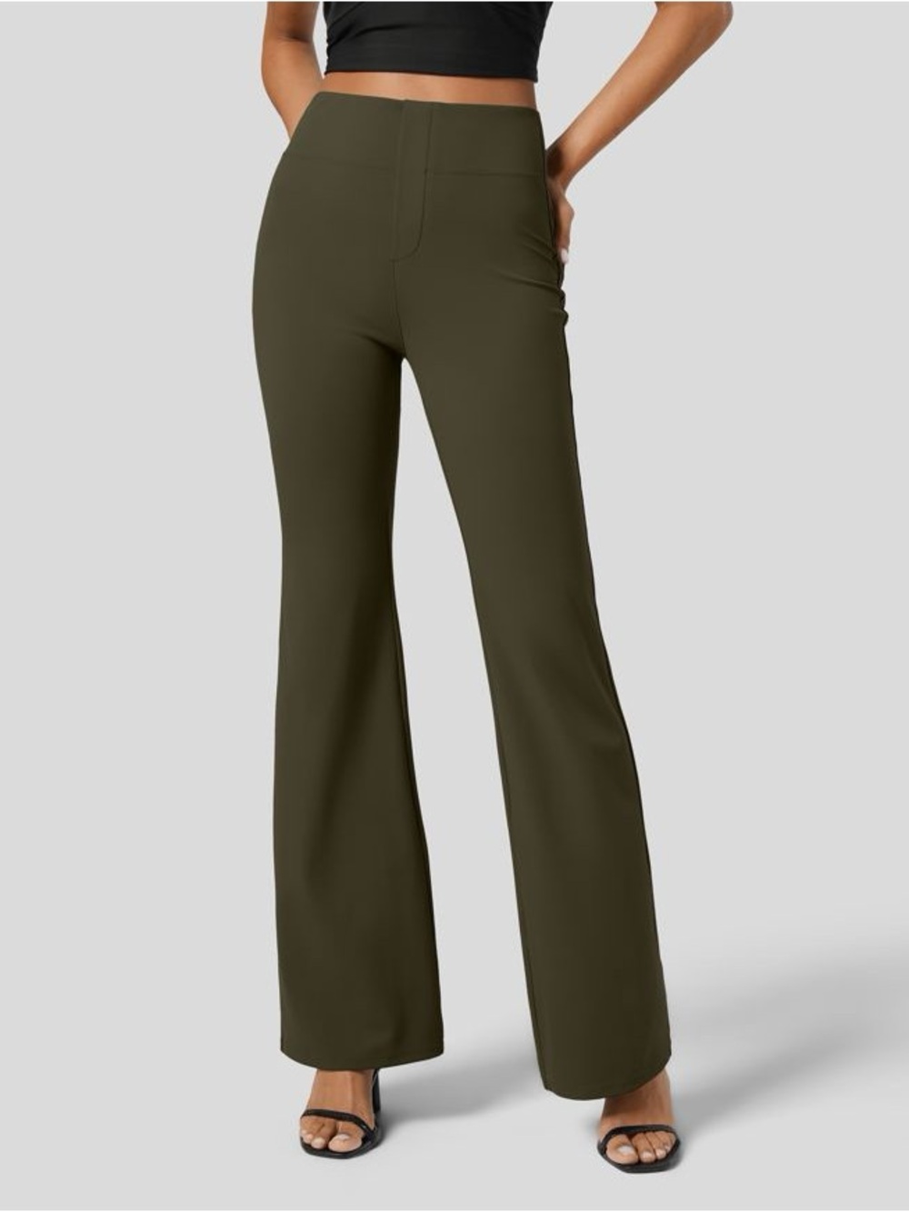 Halara Flex™ High Waisted Back Side Pocket Slight Flare Work Pants size S